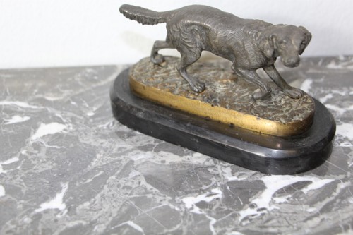 Chien chasse bronze - chasse,