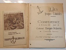 TROUPES COLONIALES CONFÉRENCE