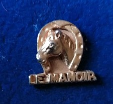 PINS CHEVAL ÉQUITATION ECURIE LE MANOIR FER A CHEVAL PORTE BONHEUR 