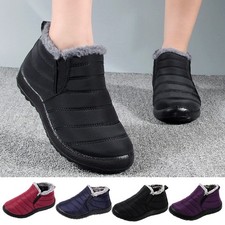 Bottines femme hiver neige chaude doublées fourrure imperméable antidérapante femme