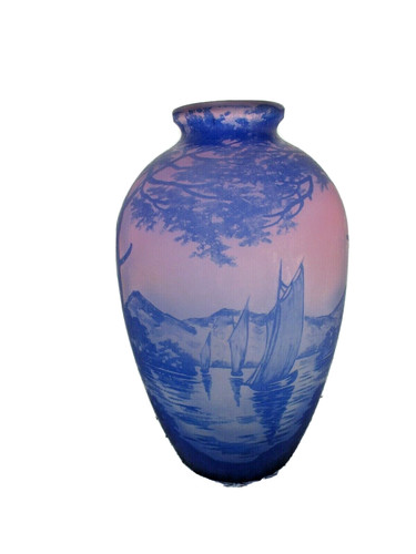 Vase pate verre - , lacustre