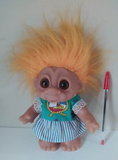 Lucky Troll Dam Thomas 1980 25cm treasure trolls vintage orange hair denmark