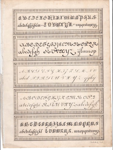 Page ancienne lettres - ancienne, de