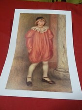 renoir  reproductions peintures coco son fils déguisé en clown=33cmx21cm,5intéri