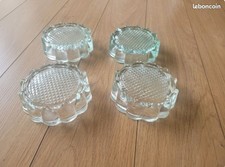 4 grands Réhausseurs, dessous de pied de meubles table piano en verre Moulé Neuf