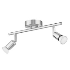 Plafonnier LUNARA à deux flammes avec ampoules LED GU10 de 630lm chacune, blanc