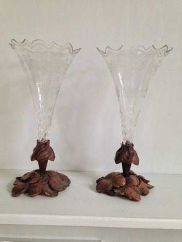 Paire cornet cristal - de,