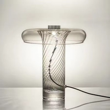 Twisted Glass LED Table Lamp