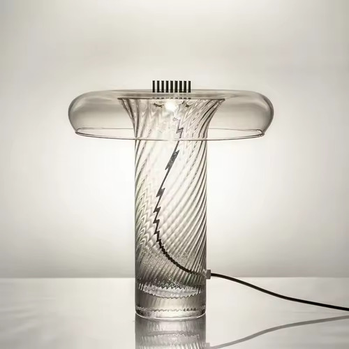 Twisted glass led table lamp - table,
