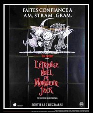 NIGHTMARE BEFORE CHRISTMAS ADV E Large French Vintage Movie Poster Original 1993