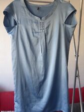 robe tunique bleu pétrole marque Sud Express 89cm , 97% polyester 3 élasthanne