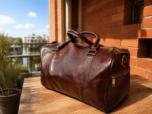 Grand sac artisanal - , en