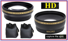 2 Lens Kit Hi Def Wide Angle & Telephoto Set for Panasonic Lumix DMC-G5 DMC-G5K