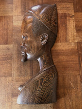 SCULPTURE EN BOIS EXOTIQUE, N KELETELA, SCULPTEUR à LOUBOMO " CONGO " H 63 cm