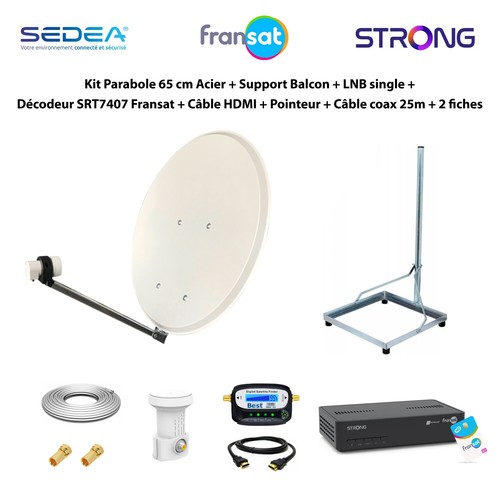Kit parabole 65cm acier - parabole,