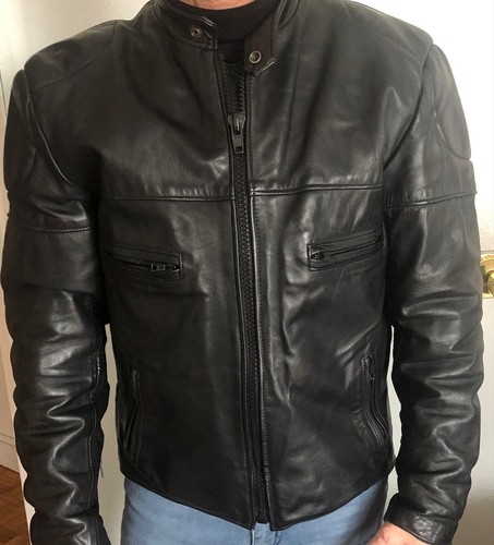 Blouson cuir épais vintage