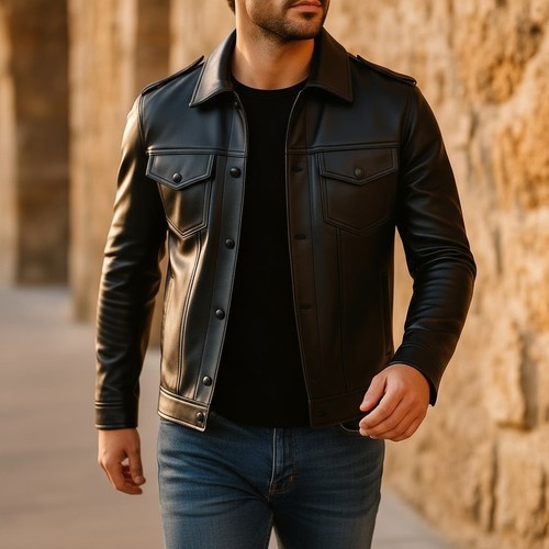 Veste camionneur noire homme