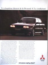 PUBLICITÉ DE PRESSE 1990 MITSUBISHI GALANT - LE 5ème ÉLÉMENT DE LA DYNAMIC 4