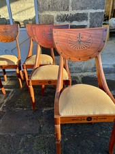 BIEDERMEIER Style série 6 Chaises Gondoles Chairs Charles X 