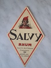 ANCIENNE ETIQUETTE RHUM SALVY