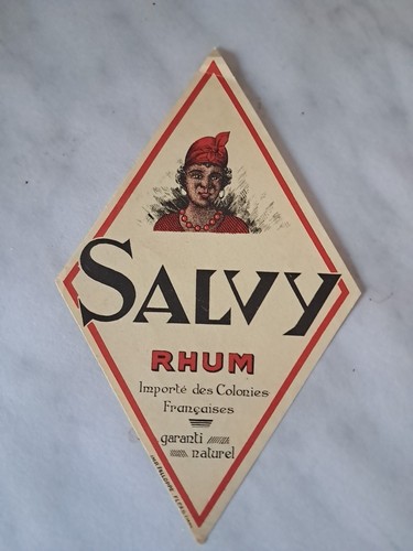 Ancienne etiquette rhum salvy - ancienne,