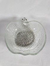 Ancien XXème très beau saladier/coupe a fruits  en forme de pomme en verre
