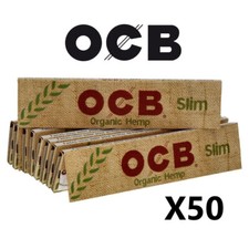 Feuille à rouler OCB SLIM CHANVRE BIO non blanchie Organic Hemp NEUF X50 paquets