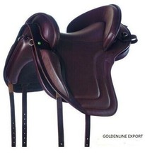 Selle espagnole sans arbres sur cuir DD avec vache souple taille 15" à 18"