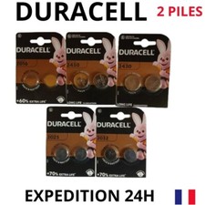 Piles Duracell CR 2016 2025 2032 2430 2450 Bouton Lithium 3V Lot de 2