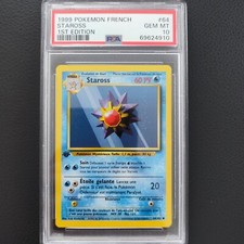 Carte Pokémon Staross 64/102 PSA 10 Set de Base - FR Edition 1 ?