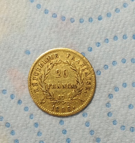 Pièce francs napoléon - or, 20