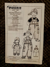 patron poupée modes et travaux NON DECOUPER COMPLET  Aout 1999