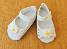 chaussure blanc fleur 55mm