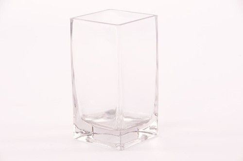 Vase carré verre - vase, en