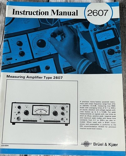 Bruel kjaer instruction - kjaer,