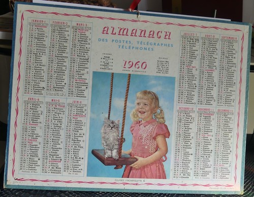 Calendrier des postes 1960