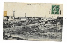 Carte Postale CHANTIER DE LA NAVIGATION FLUVIALE ROANNE 1907 LOIRE RHONE ALPES