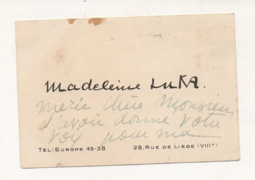 Lettre autographe et 1 - ,