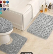 3 Pièces/ensemble, Ensemble De Tapis De Salle De Bain En Mousse.