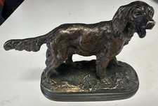 ANCIENNE SCULPTURE EN BRONZE D'UN SETTER IRLANDAIS ALFRED DUBUCAND TBE