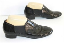 ACCESSOIRE  DIFFUSION Mocassins Cuir Verni Bouts Ronds T 37 TBE