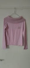 Pull rose M Papillon rouge