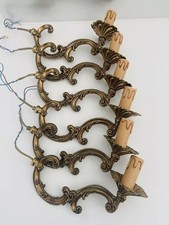 Lumière Décoratives Applique Murale Lot 6 Bras en Laiton Massif Doré