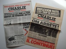 CHARLIE MATIN n°1 et n°2 - MARS 1981 - COLUCHE - PRESIDENTIELLE -