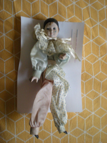 Poupee vintage pierrot - poupee,