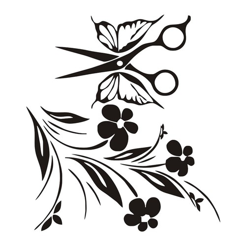 Sticker mural ciseaux - 1,