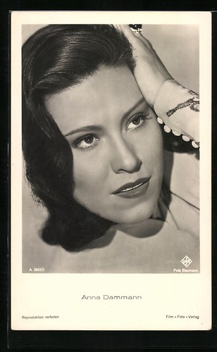 Carte postale actrice - de, l'actrice