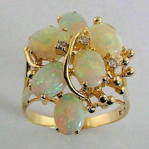 Bague naturelle topaze - 8x10, mm