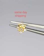 Diamant Fleur Clou 14k or