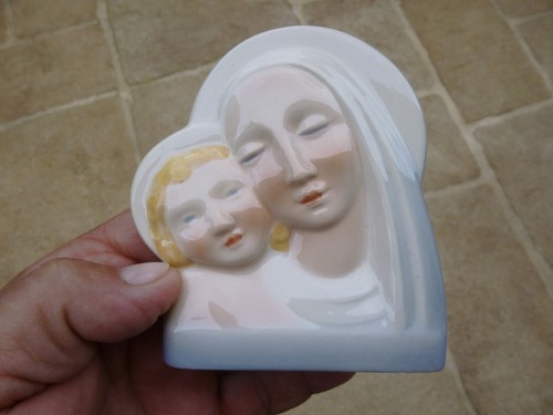 Vierge enfant faience - l',
